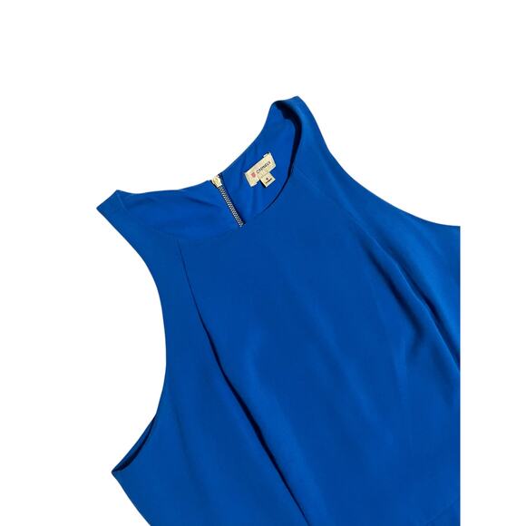 Cremieux Cameran Pacific Blue Halter High Neckline Cocktail Mini Dress Size 8 - Picture 2 of 13